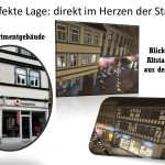 Ferienwohnung Karlstraße Eisenach – Blick auf Karlstraße aus dem Fenster