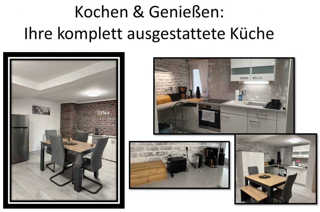 Ferienwohnung Karlstraße Eisenach – Küche mit Essplatz für 6 Personen