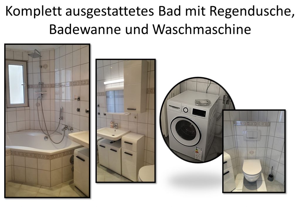 Ferienwohnung Karlstraße Eisenach – Badezimmer mit Waschmaschine